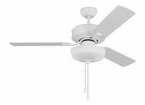 Linden 48" Ceiling Fan Matte White best small fans for home and travel