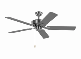 Linden 52" Ceiling Fan Brushed Steel compact medium fans for desks and counters