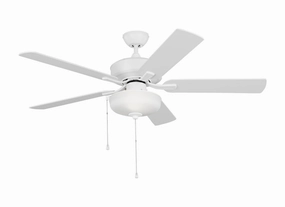 Linden 52" Ceiling Fan Matte White outdoor exterior fans for patio cooling