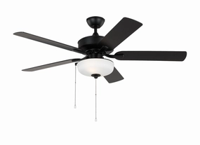 Linden 52" Ceiling Fan Midnight Black lightweight fans for moving around easily