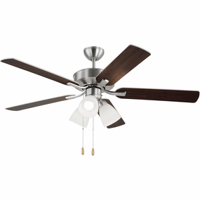 Linden 52" LED 3 Ceiling Fan and Fitter Light Kit efficient ceiling fans for home cooling