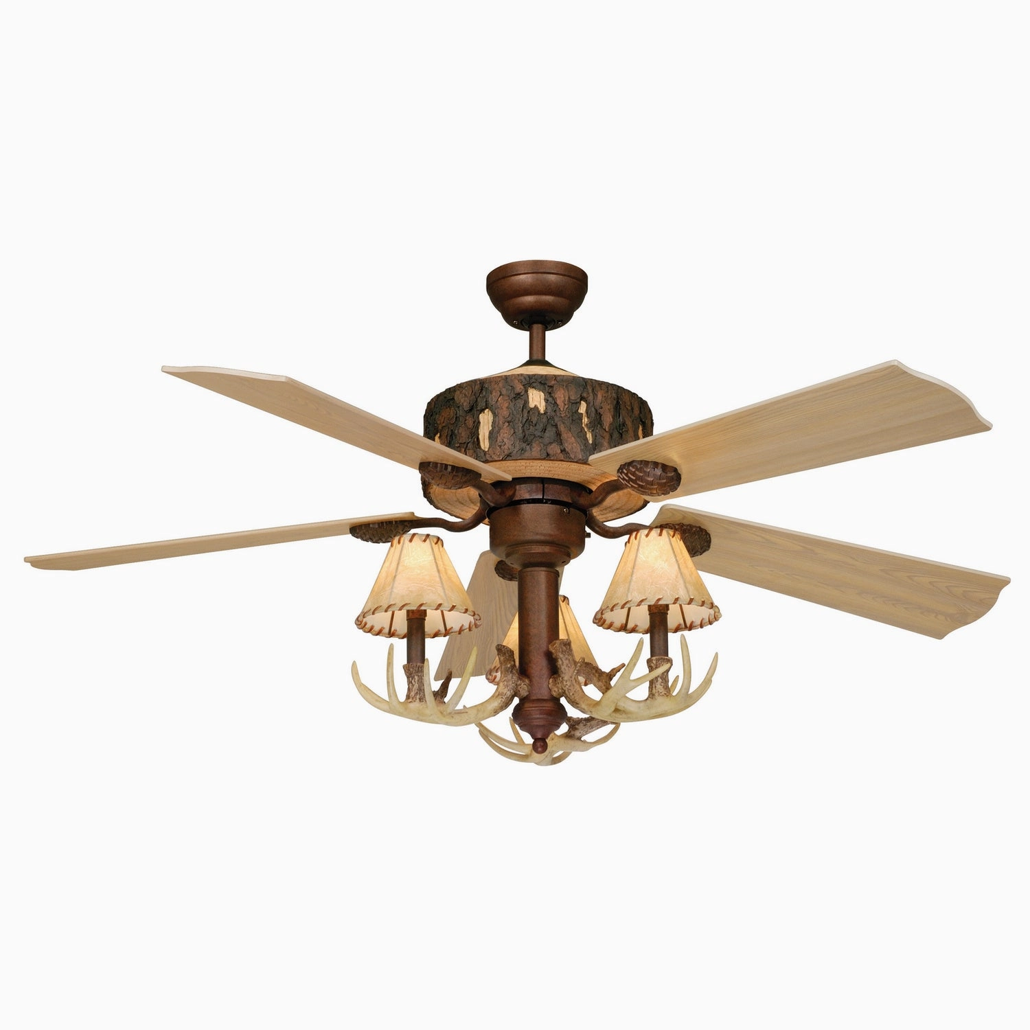 Log Cabin 52"Ceiling Fan Weathered Patina