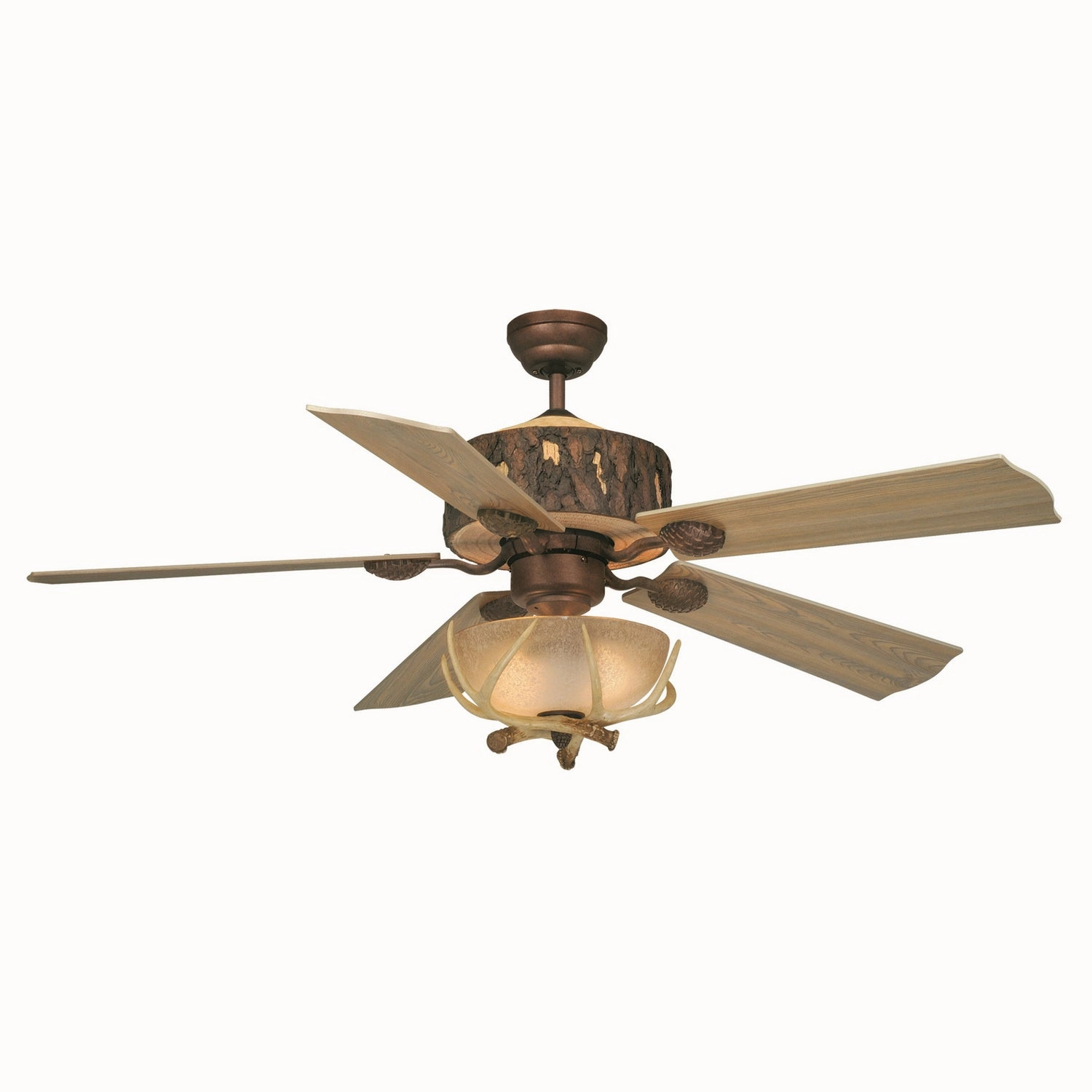 Log Cabin 52"Ceiling Fan Weathered Patina