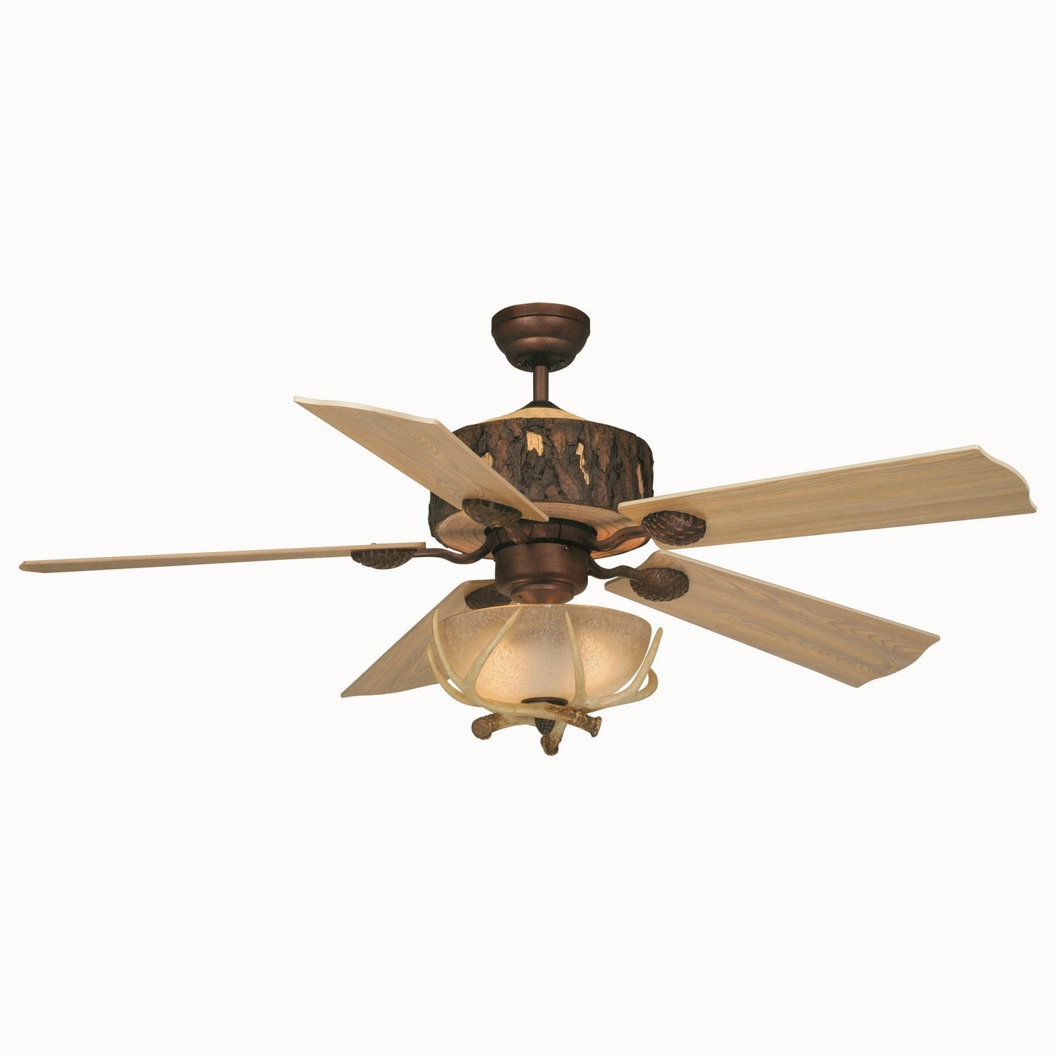 Log Cabin 52"Ceiling Fan Weathered Patina