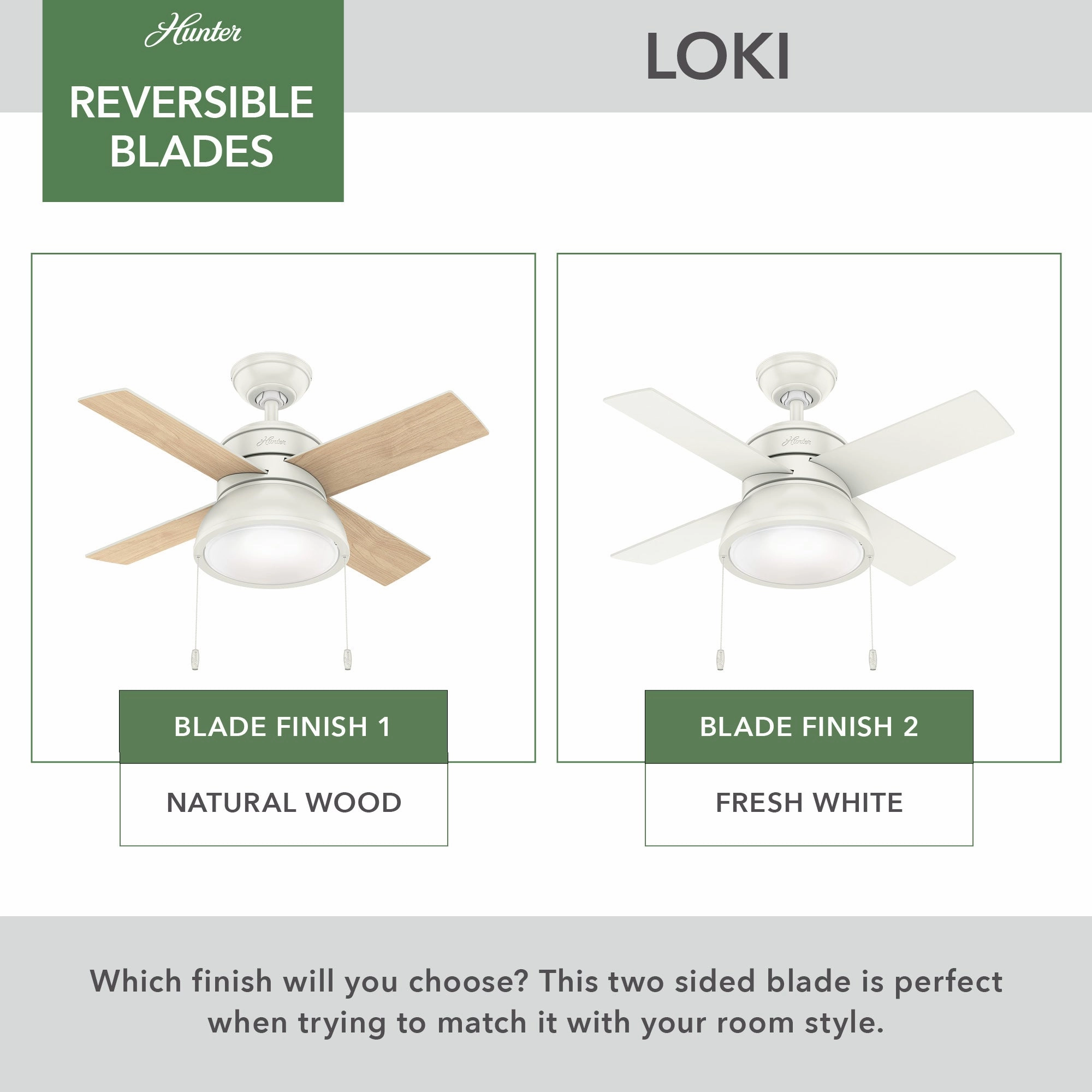 Loki 36"Ceiling Fan Fresh White