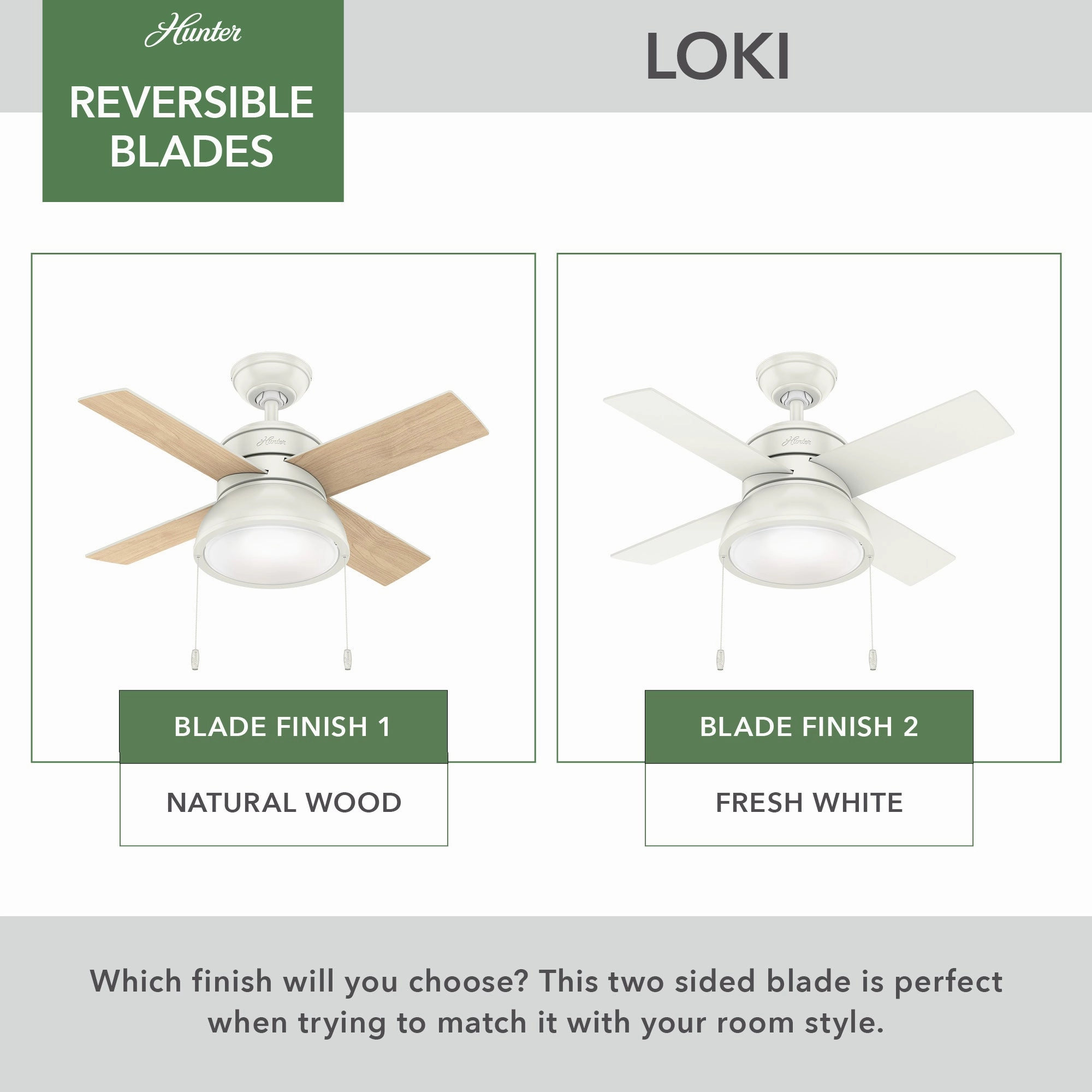 Loki 36"Ceiling Fan Fresh White