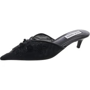 Lorna Womens Embellished Mesh Kitten Heels