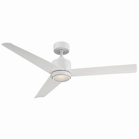Lotus 54"Ceiling Fan Matte White weatherproof fans for outdoor environments
