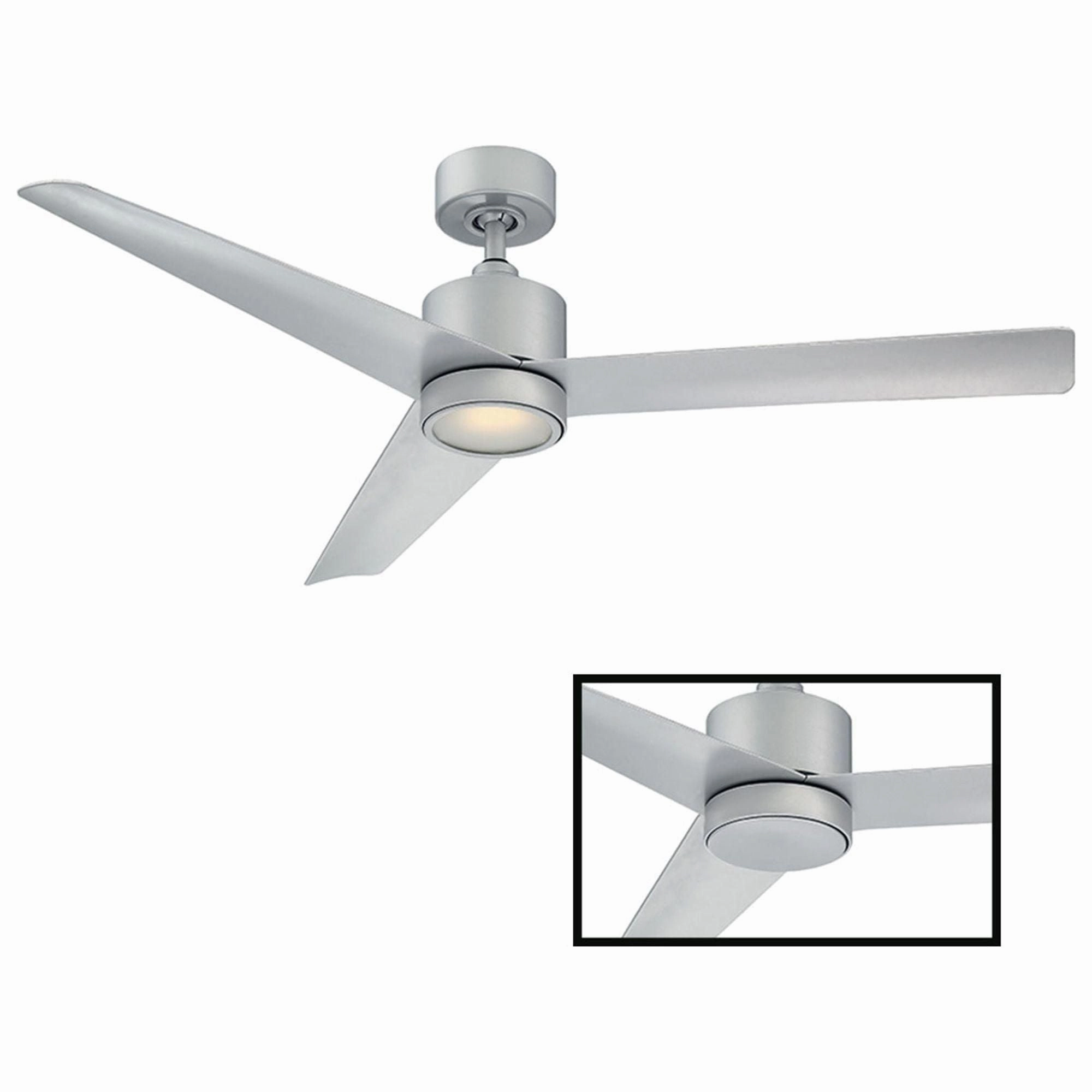 Lotus Indoor/Outdoor 3-Blade 54" Smart Ceiling Fan with LED Light Kit and Remote Control