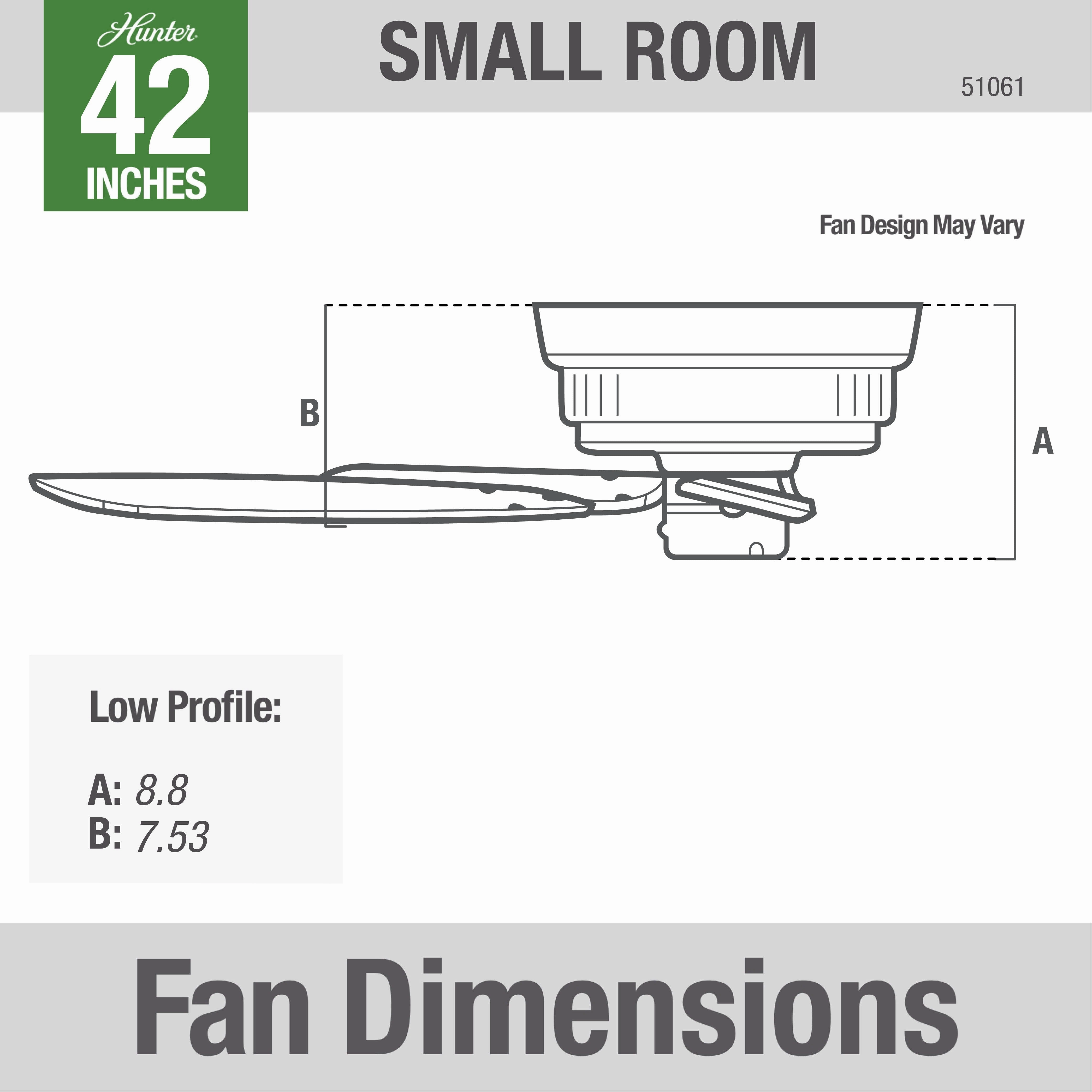 Low Profile 42"Ceiling Fan New Bronze