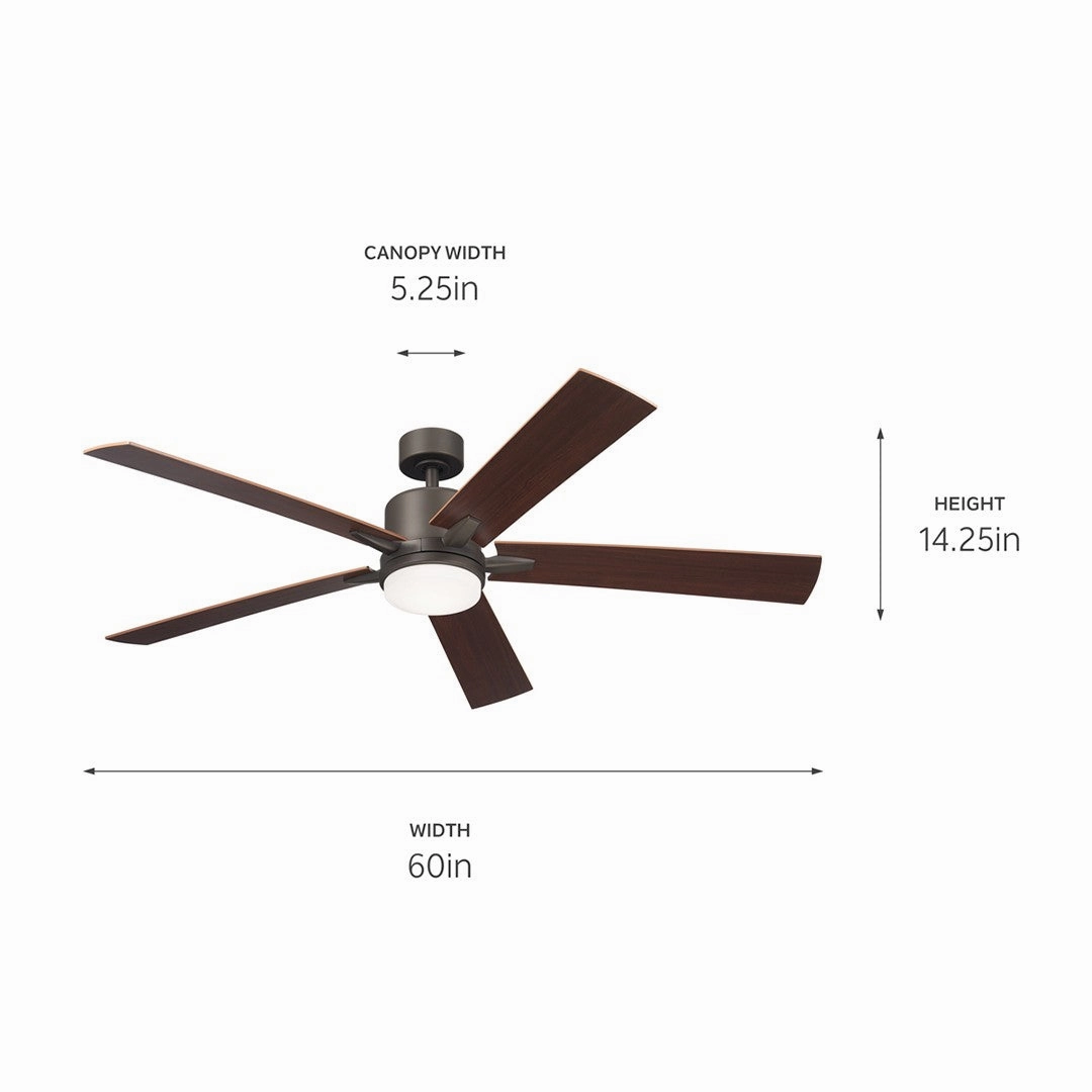 Lucian Elite XL 60"Ceiling Fan Olde Bronze
