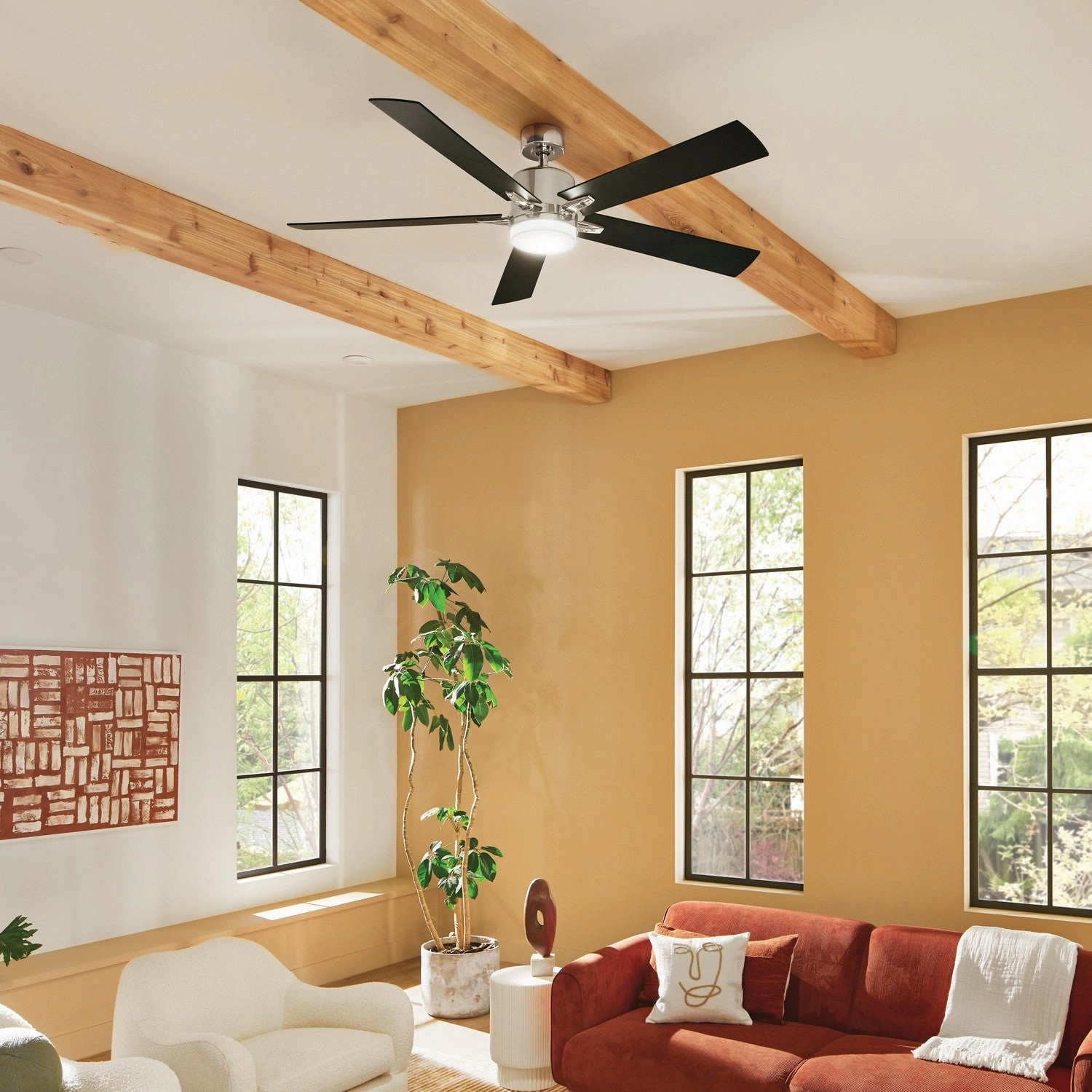 Lucian Elite XL 60"Ceiling Fan Polished Nickel