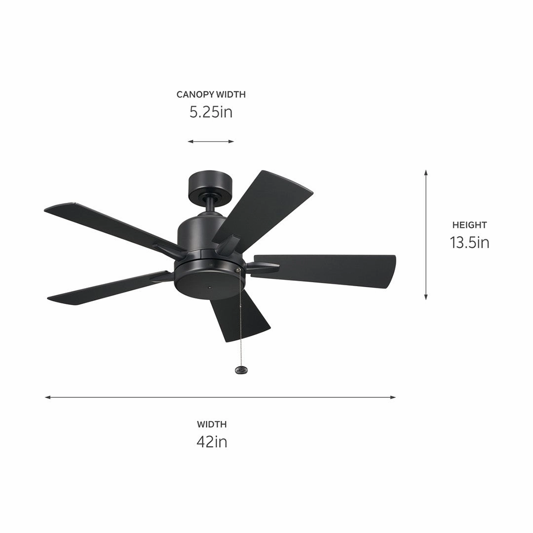 Lucian II 42"Ceiling Fan Satin Black