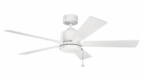 Lucian II 52"Ceiling Fan Matte White portable electric fans for dorm rooms