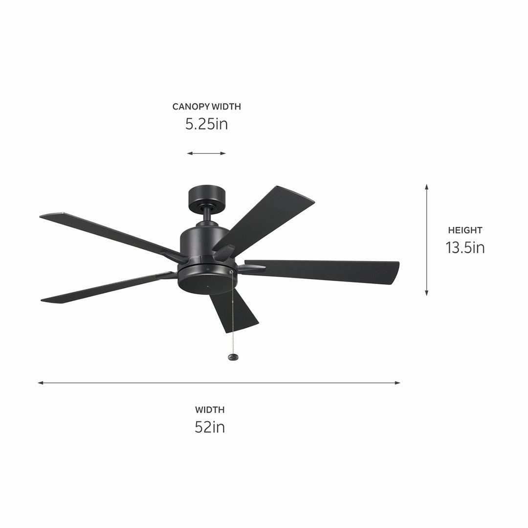 Lucian II 52"Ceiling Fan Satin Black