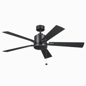 Lucian II 52"Ceiling Fan Satin Black quiet electric fans for home use
