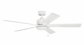 Lucian II 60"Ceiling Fan Matte White medium electric fans for multi-room use