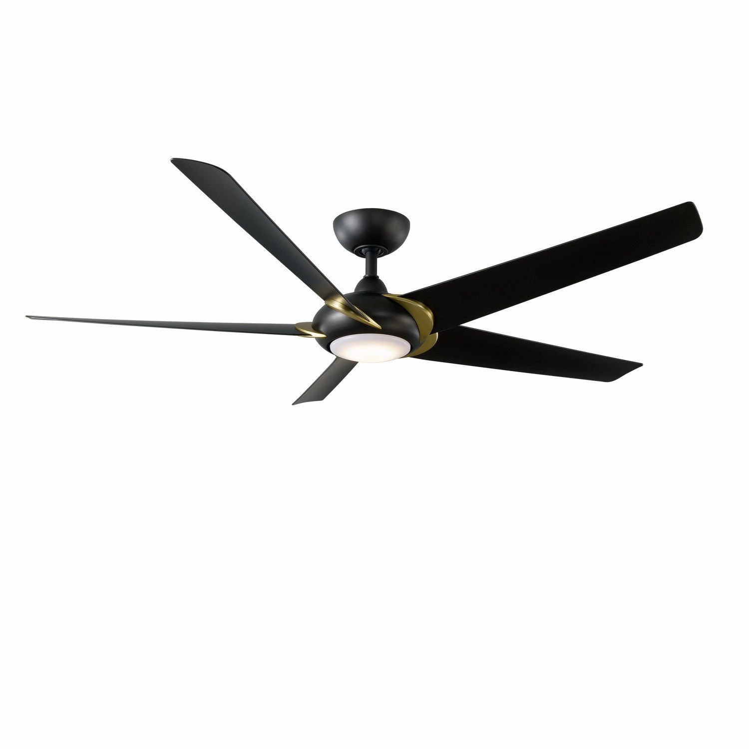 Lucid 62"Ceiling Fan Soft Brass Arms/Matte Black outdoor exterior fans for patio cooling