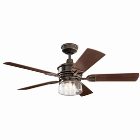 Lyndon 52"Ceiling Fan Olde Bronze weatherproof fans for outdoor environments