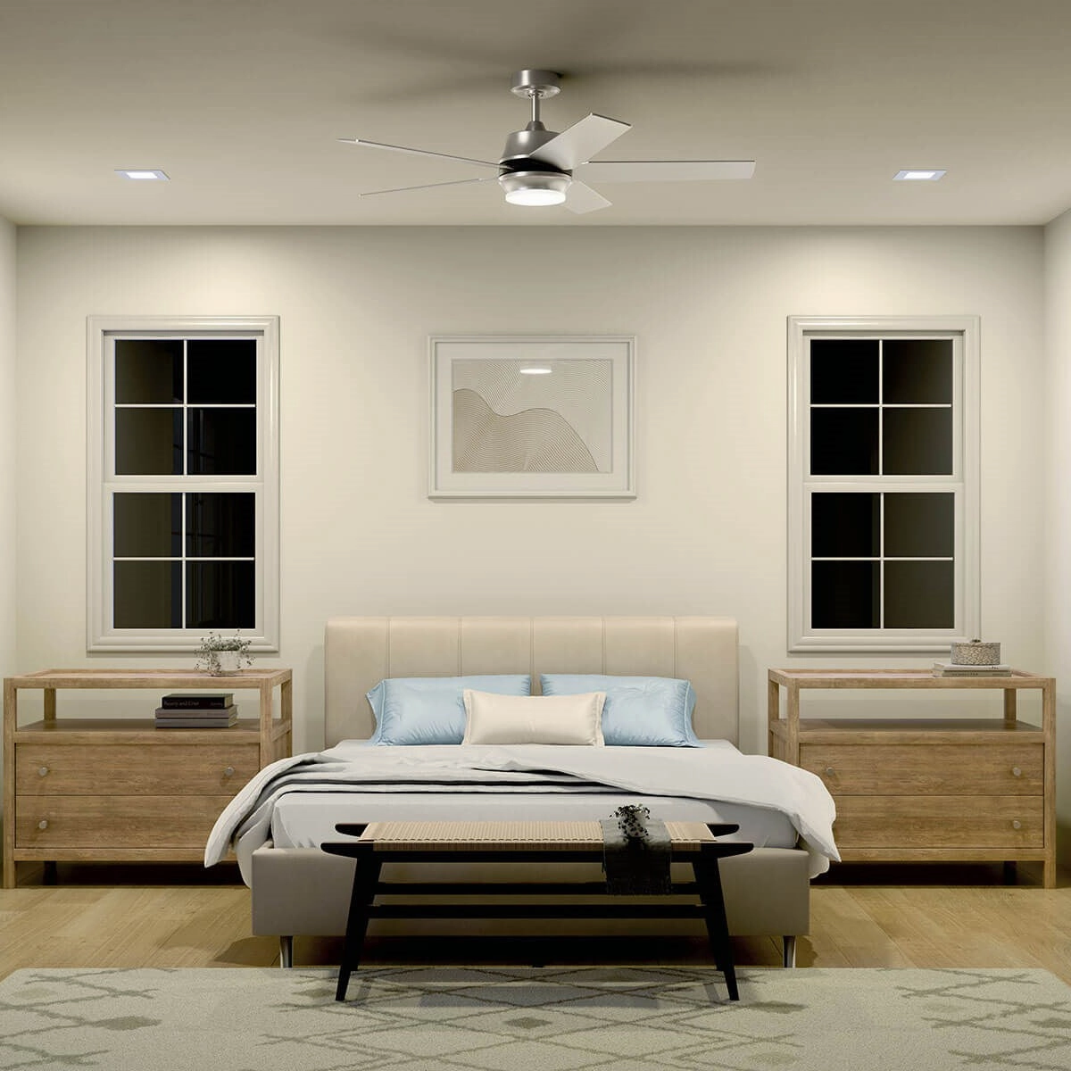 Maeve 52"Ceiling Fan Brushed Stainless Steel