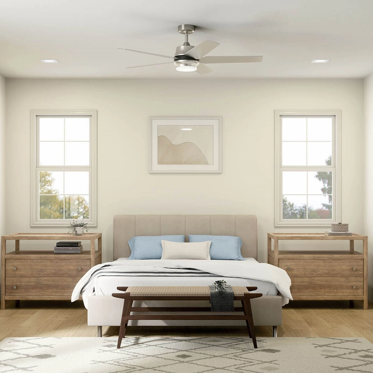 Maeve 52"Ceiling Fan Brushed Stainless Steel