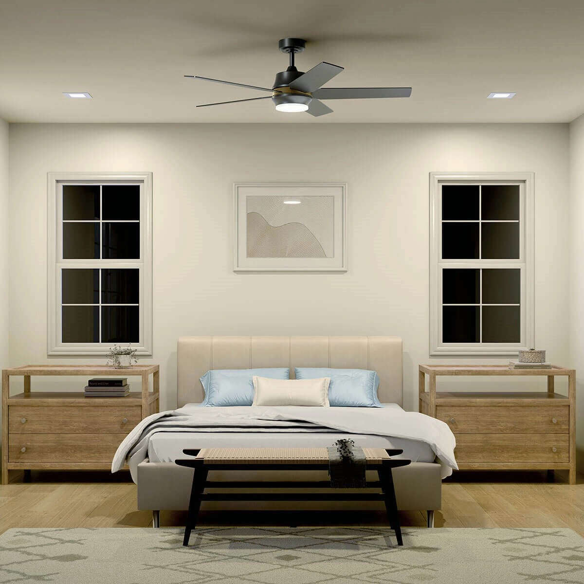 Maeve 52"Ceiling Fan Satin Black