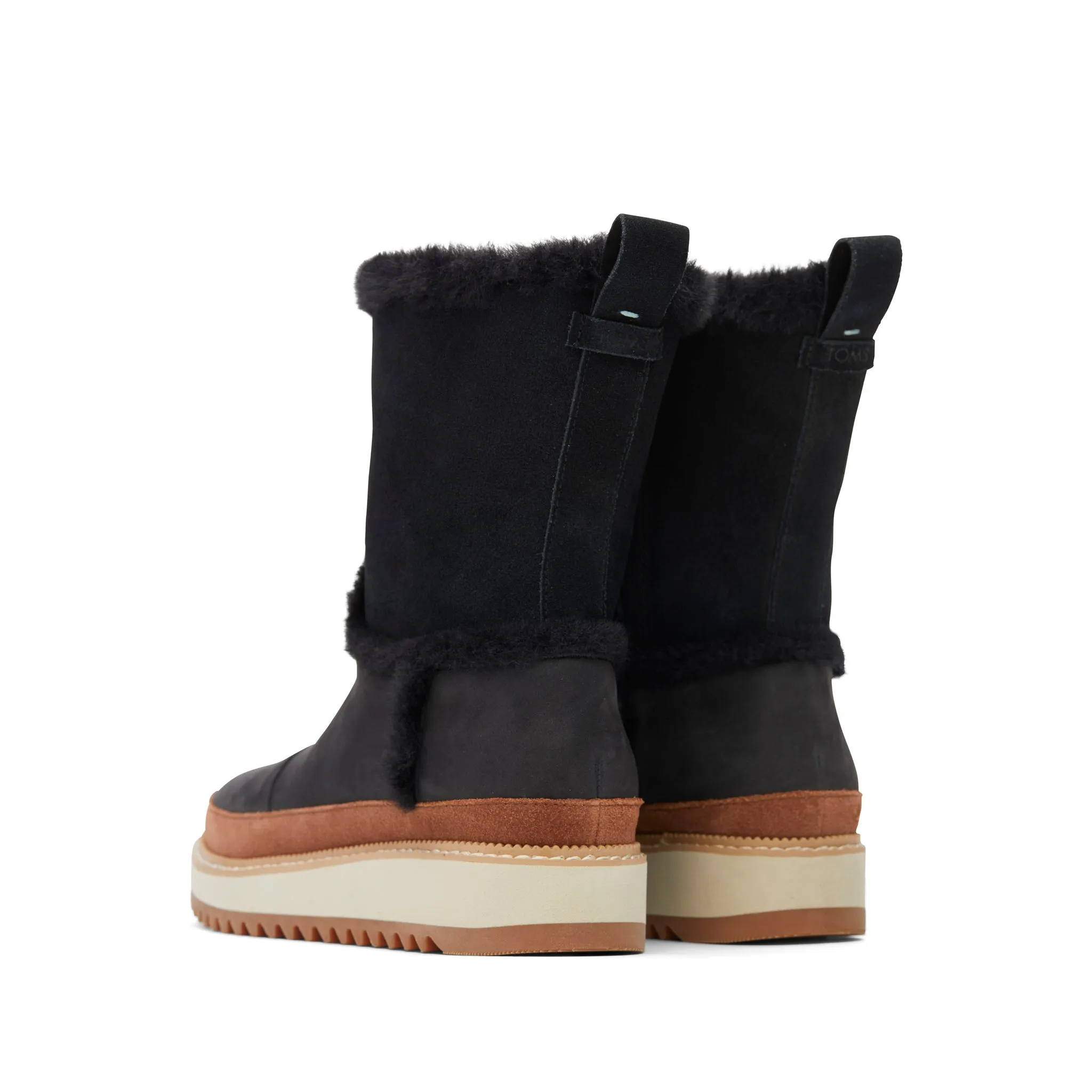 Makenna Black Faux Fur Boot