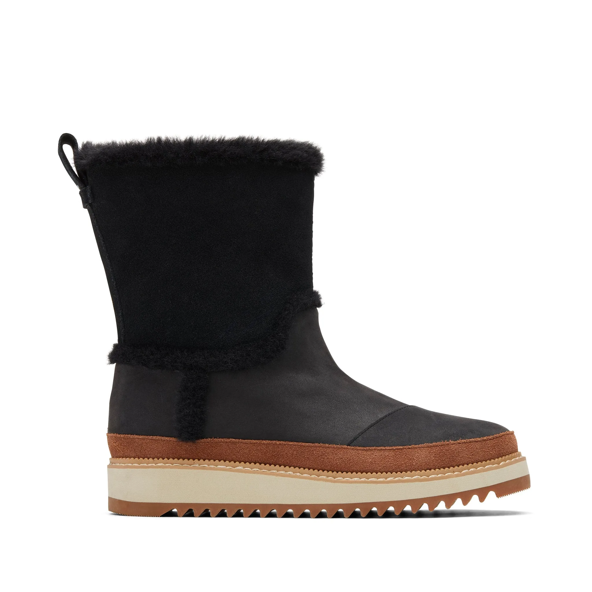 Makenna Black Faux Fur Boot