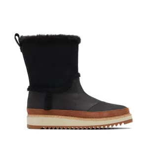 Makenna Black Faux Fur Boot