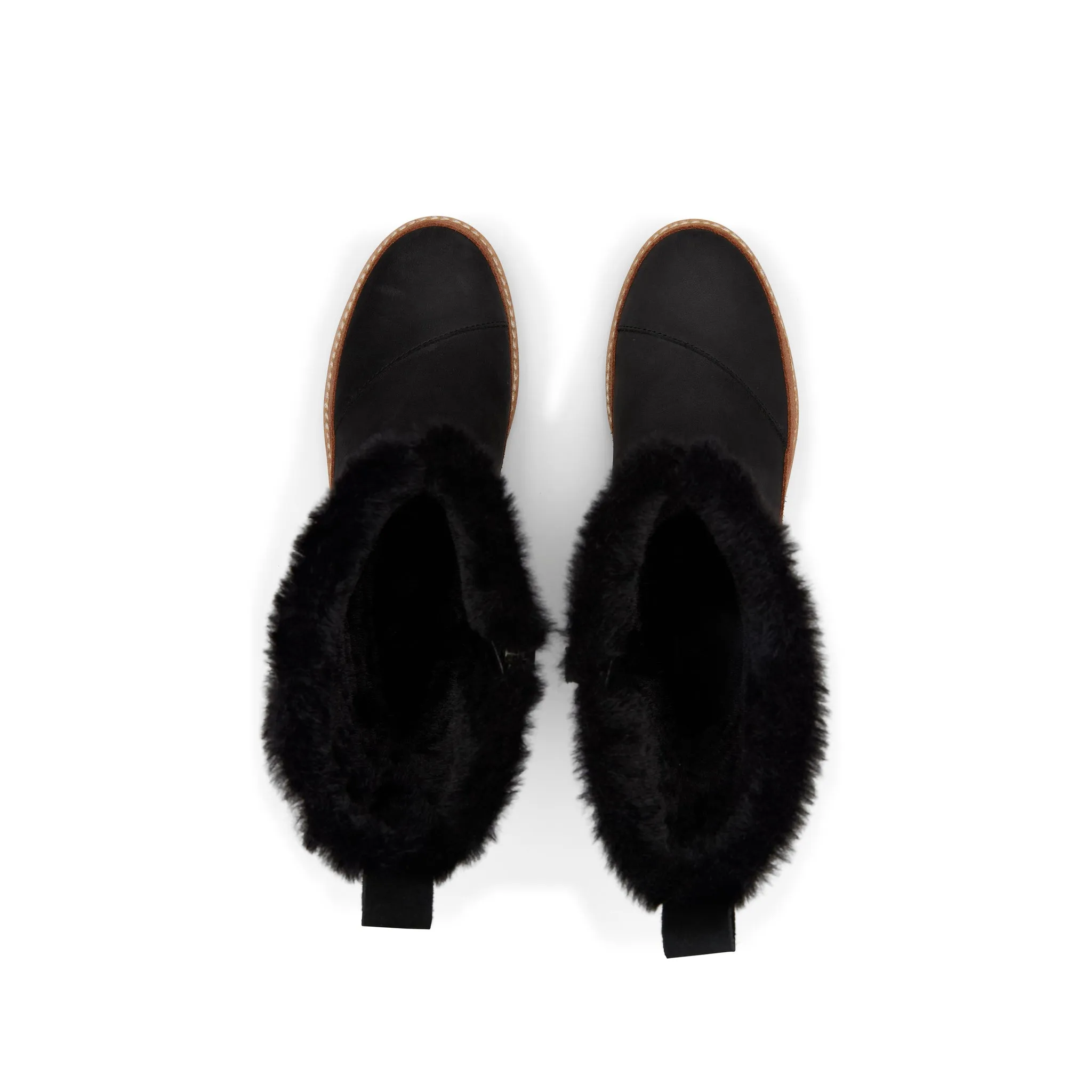 Makenna Black Faux Fur Boot