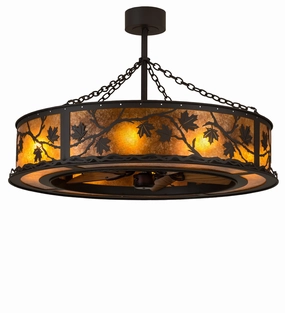 Maple Leaf Eight Light Chandel-Air quiet small fans for desk or nightstand