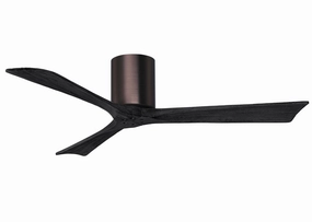 Matthews Fan Company Irene 3H 52" Indoor/Outdoor DC Hugger Ceiling Fan with Remote and Wall Control quiet indoor fans for bedrooms and offices
