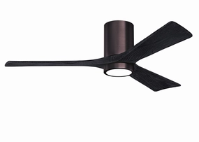 Matthews Fan Company Irene 3HLK 52" Indoor/Outdoor DC LED Hugger Ceiling Fan with Remote and Wall Control low-profile ceiling fans with lights