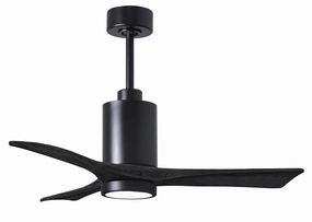 Matthews Fan Company Patricia 3 42" Indoor/Outdoor DC LED Ceiling Fan with Remote and Wall Control compact indoor fans for apartment use