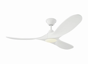 Maverick 52"Ceiling Fan Matte White modern electric fans for minimalist decor
