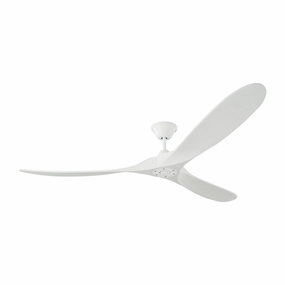 Maverick 70"Ceiling Fan Matte White low-noise fans for peaceful environments
