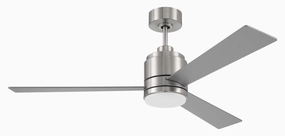 McCoy 3 Blade 52"Ceiling Fan Brushed Polished Nickel oscillating electric fans for full room circulation