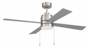 McCoy 52 4 Blade with Pull Chains 52"Ceiling Fan Brushed Polished Nickel portable electric fans for dorm rooms
