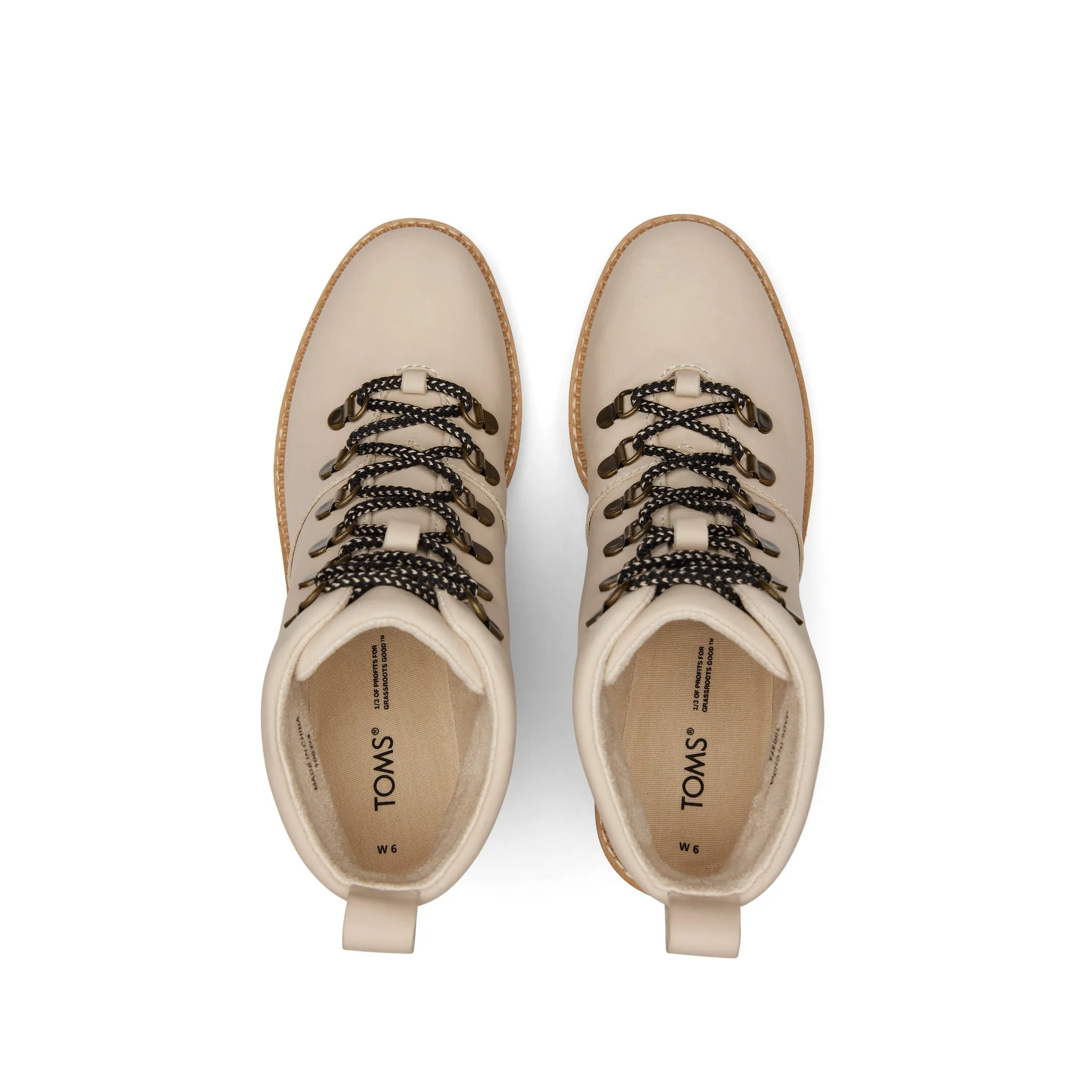 Melrose Beige Water Resistant Lace-Up Wedge Boot
