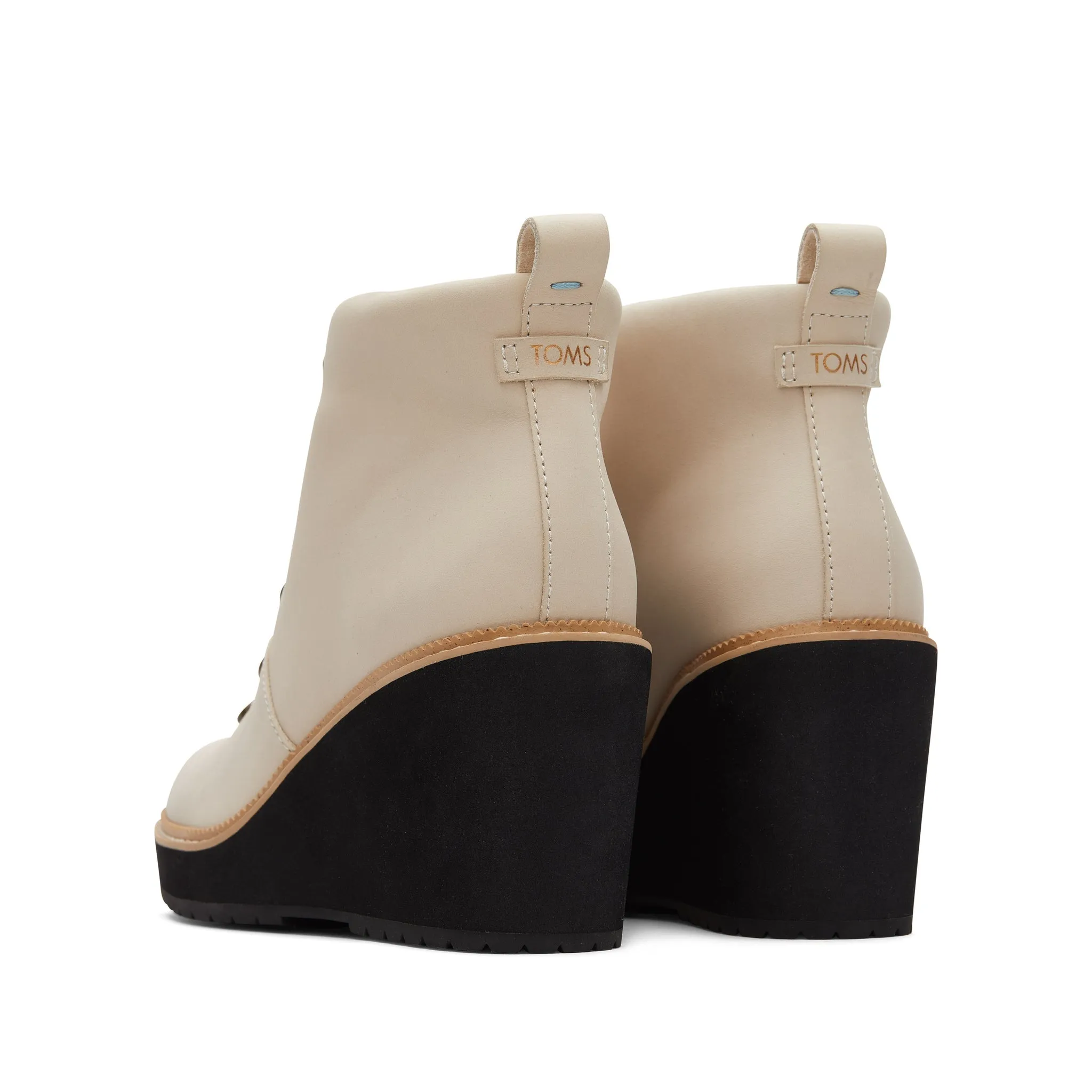 Melrose Beige Water Resistant Lace-Up Wedge Boot