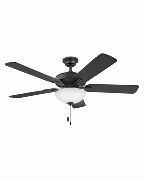 Metro Illuminated 52"Ceiling Fan Matte Black lightweight fans for moving around easily