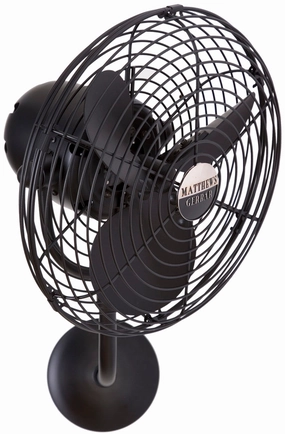 Michelle Parede 19"Wall Fan Matte Black quiet small fans for desk or nightstand