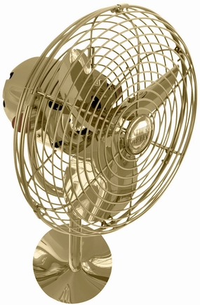 Michelle Parede 19"Wall Fan Polished Brass small electric fans for personal cooling