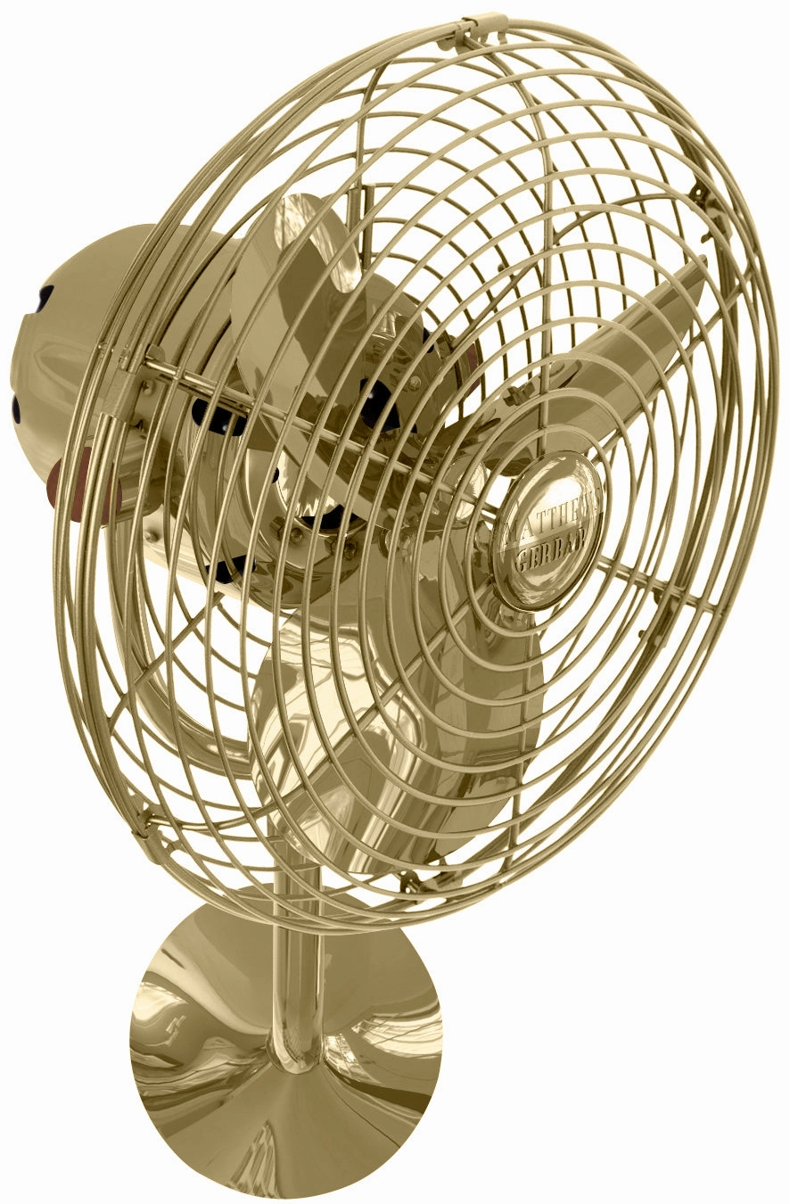 Michelle Parede 19"Wall Fan Polished Brass small electric fans for personal cooling