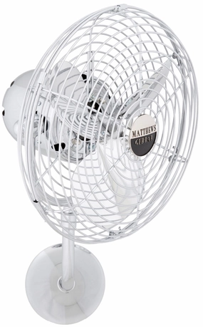 Michelle Parede 19"Wall Fan Polished Chrome quiet small fans for desk or nightstand