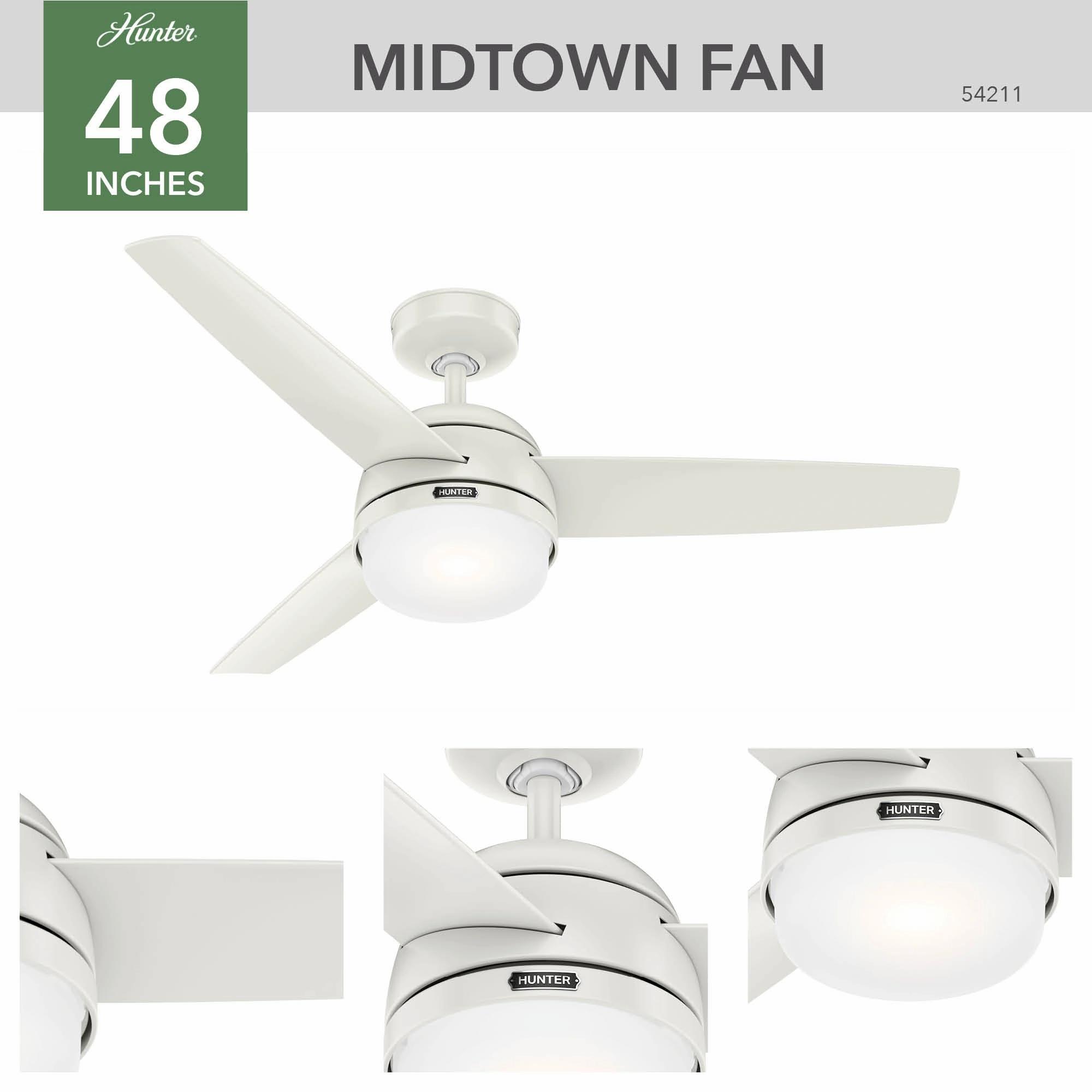 Midtown 48"Ceiling Fan Fresh White