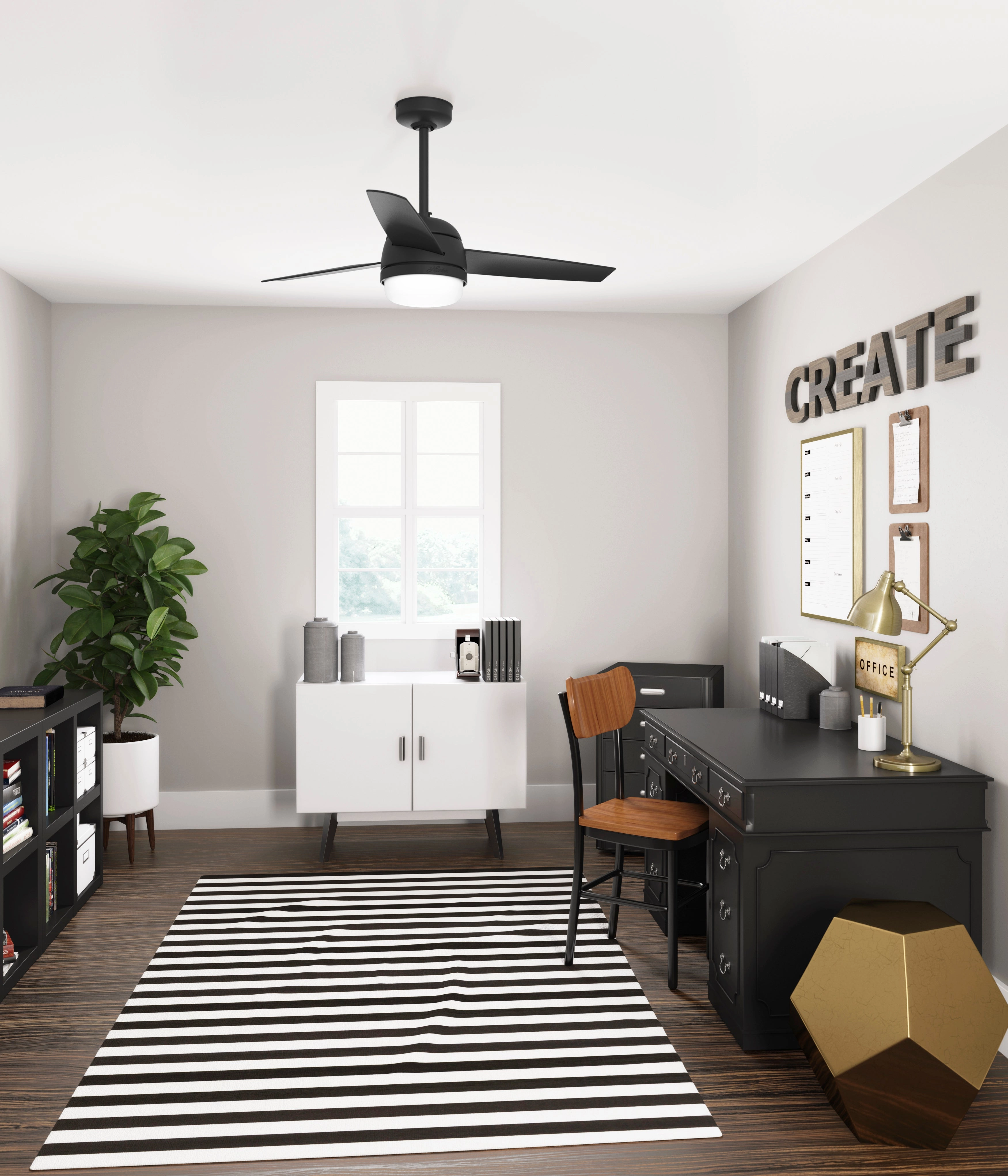 Midtown 48"Ceiling Fan Matte Black