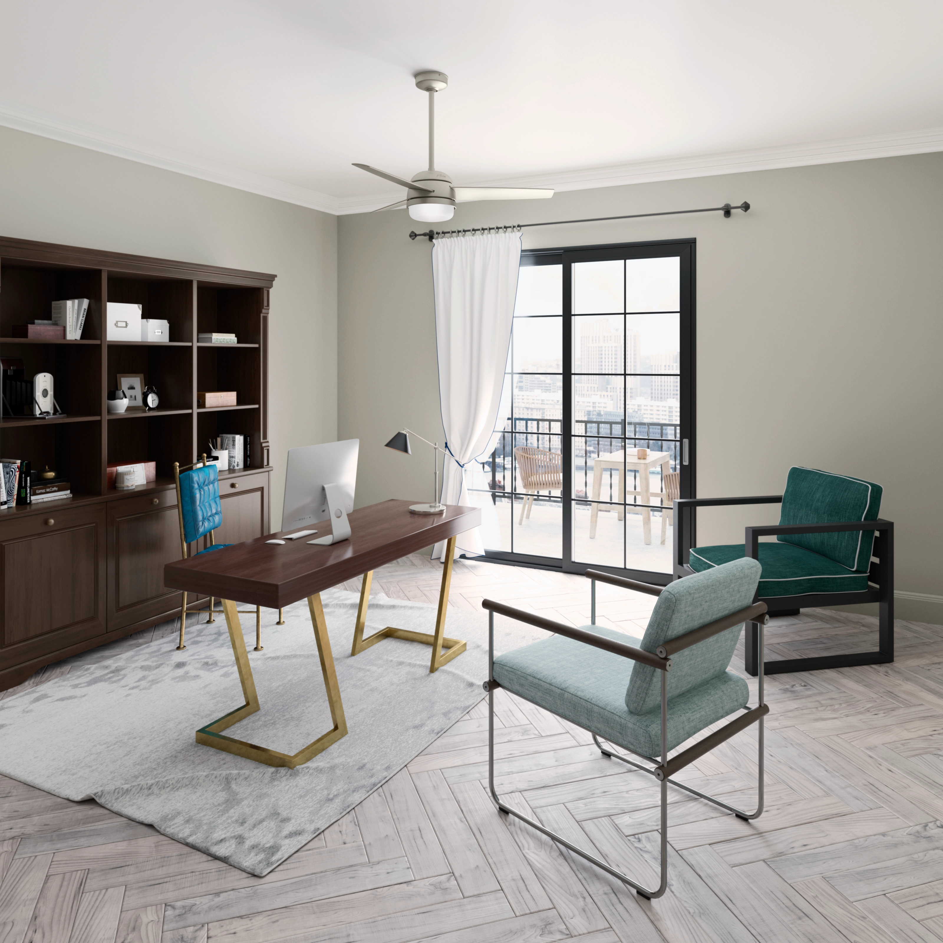 Midtown 48"Ceiling Fan Matte Nickel