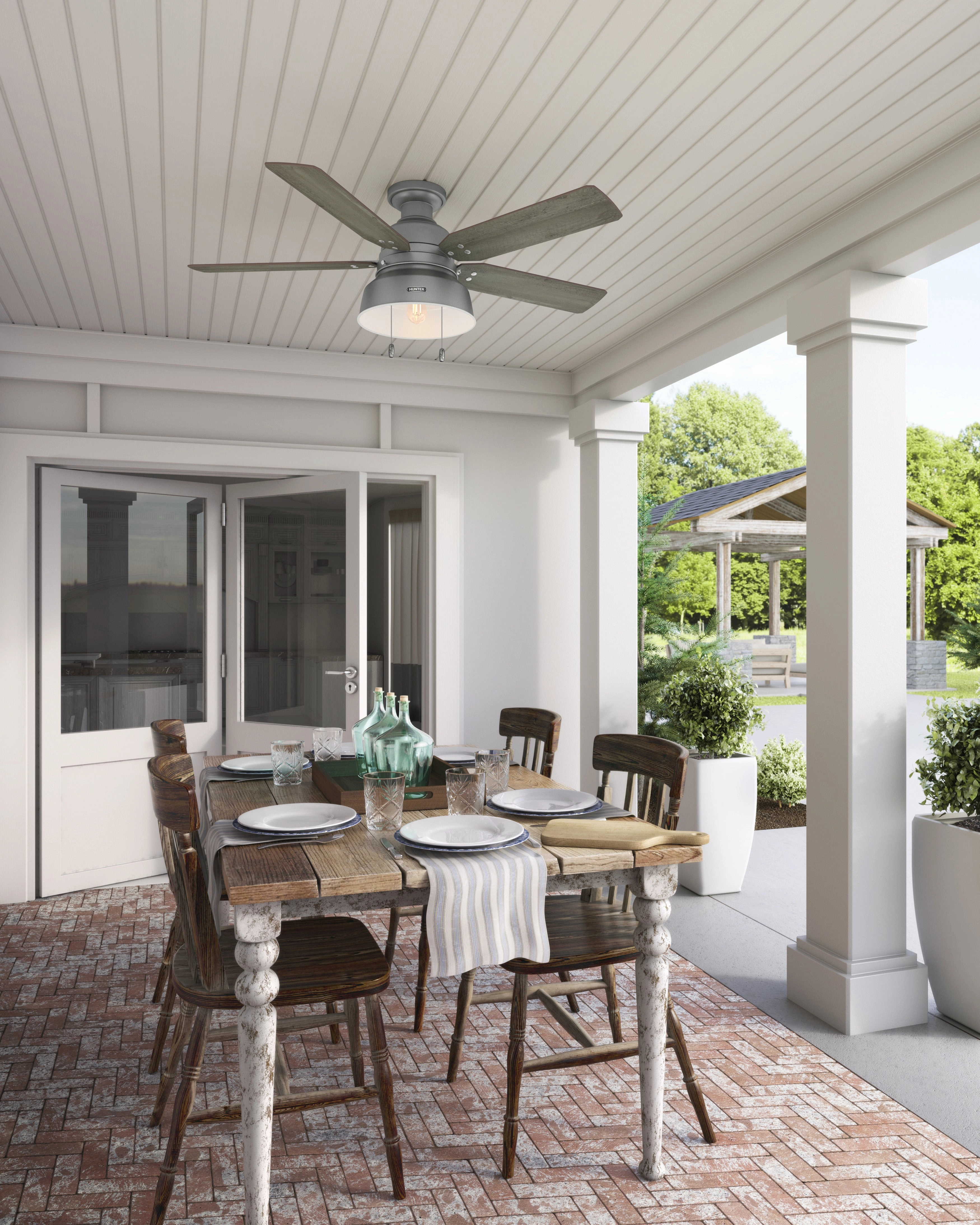 Mill Valley 52"Ceiling Fan Matte Silver