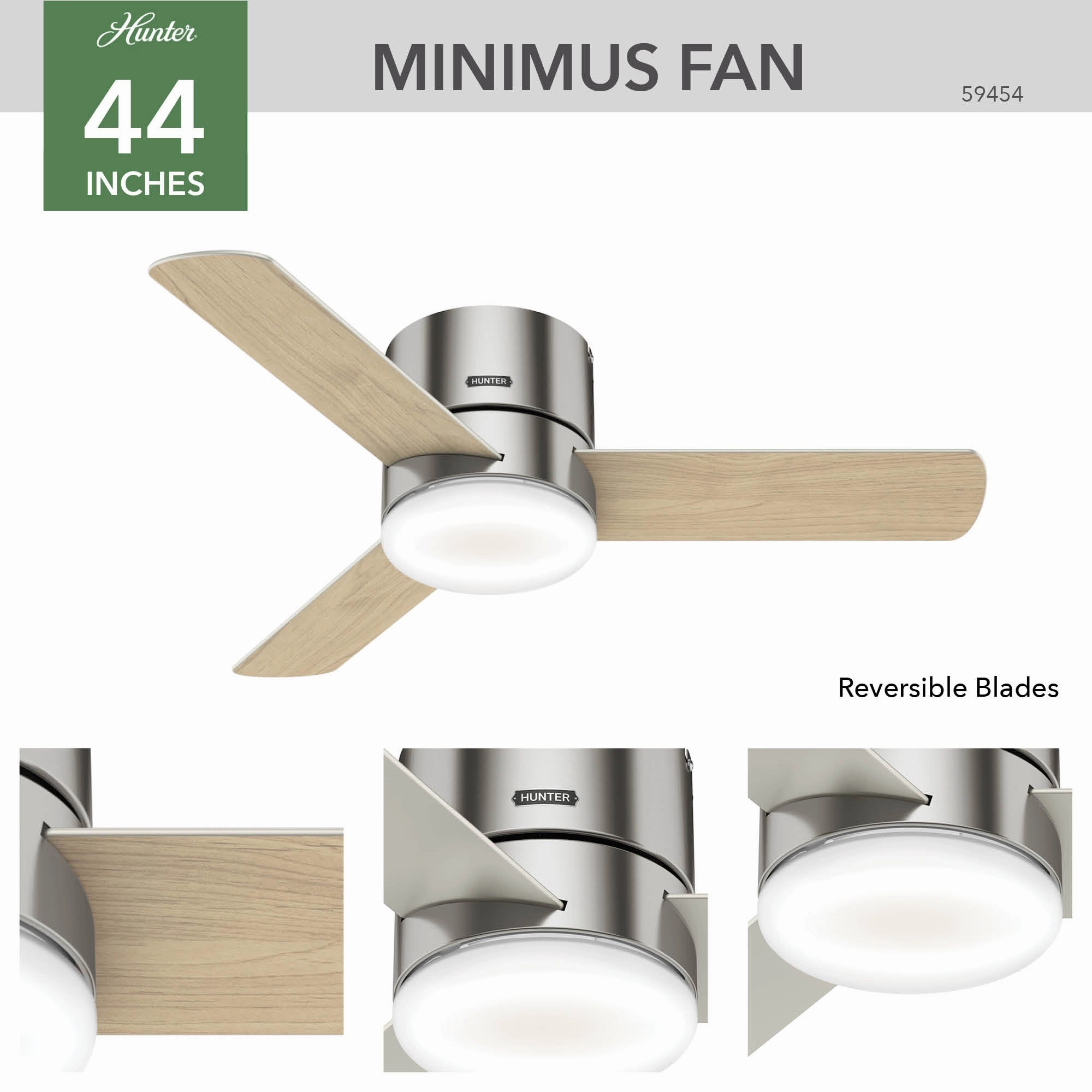 Minimus 44"Ceiling Fan Brushed Nickel